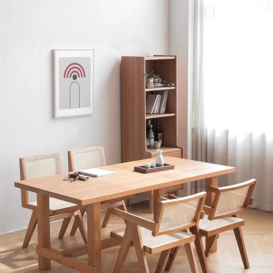 Fixed Farmhouse Style Solid Wood Top Kitchen Table Set of 4 Brown for Dining Room Clearhalo 'Dining Room Sets' 'Dining Tables & Seating' 'dining_room_set' 'furn' 'furn_dining_room_set' 'Furniture' 'furniture_dining_room_set' 'Kitchen & Dining Furniture' 'kitchen&dining_furn' 'kitchen' 1200x1200_bda09ec4-f7b8-4ee7-8572-f41bf9e2c19b