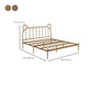 Metal Open-Frame Bed Solid Color Slat Bed With Custom Gold Legs for Home