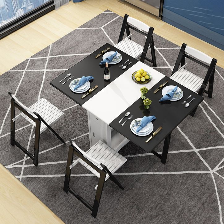 Mid-Century 52.75" Dining Table Rectangle Solid Wood Table for Home Use (only Table) Clearhalo ' dining_table' 'Dining Tables & Seating' 'Dining Tables' 'furn' 'furn_dining_table' 'Furniture' 'furniture_dining_table' 'Kitchen & Dining Furniture' 'kitchen&dining_furn' 'kitchen' 'kitchen_dining_table' 1200x1200_bda2ff29-6e31-4592-a0e5-35d4f80cd2fb