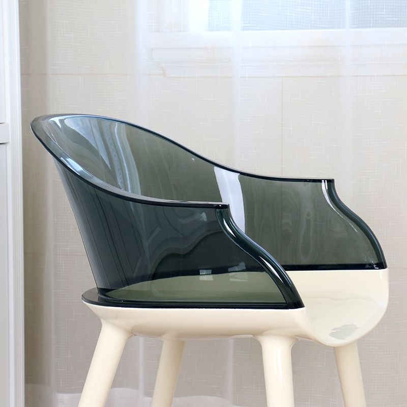 Glam Style Transparent Acrylic Arm Chair Multicolor Dining Arm Chair for Home Clearhalo ' kitchen&dining_furn' 'Dining Chairs' 'Dining Tables & Seating' 'dining_chair' 'Furniture' 'furniture_dining_chair' 'Kitchen & Dining Furniture' 'kitchen' 1200x1200_bda3c6c5-8ff6-409b-8809-aebe48bdb3be