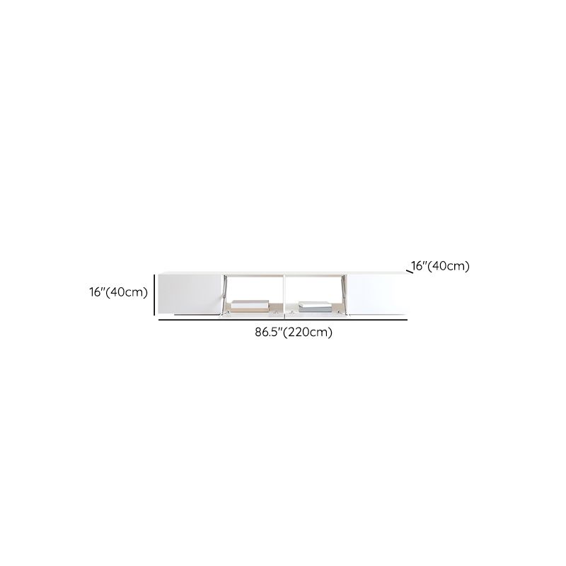 Faux Wood TV Console Contemporary White 2 / 4 Drawers Media Console Clearhalo 'furn' 'furn_tv_stands_entertainment_centers' 'Furniture' 'Living Room Furniture' 'TV Stands & Entertainment Centers' 'TV Stands & Media Storage Furniture' 'tv_stands_entertainment_centers' 1200x1200_bda4df24-c643-4595-8885-1072cd2582d6