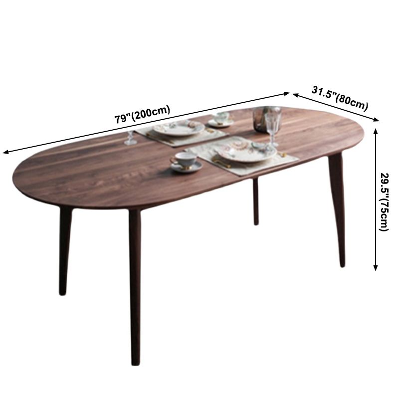 Contemporary Oval Dining Table Pine Solid Wood Table with 4 Legs for Dining Room Clearhalo ' dining_table' 'Dining Tables & Seating' 'Dining Tables' 'furn' 'furn_dining_table' 'Furniture' 'furniture_dining_table' 'Kitchen & Dining Furniture' 'kitchen&dining_furn' 'kitchen' 'kitchen_dining_table' 1200x1200_bda58638-e48e-40cf-bd2d-97937ca6dc6b