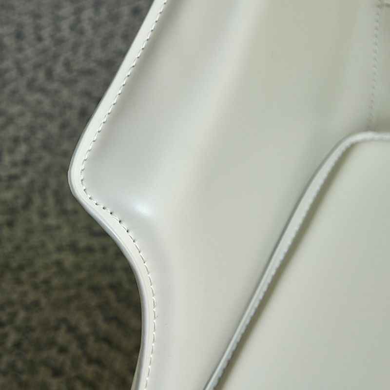 Minimalist Kitchen Dining Arm Chair Solid Back PU Leather Dining Arm Chair Clearhalo ' kitchen&dining_furn' 'Dining Chairs' 'Dining Tables & Seating' 'dining_chair' 'furn' 'furn_dining_chair' 'Furniture' 'furniture_dining_chair' 'Kitchen & Dining Furniture' 'kitchen' 1200x1200_bda6ea19-605f-4402-9ee0-0abb0abdae6f