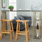 Faux Marble Bar Table Set 1/2/5 Pieces Rectangle Counter Table with Backless Stools Clearhalo 'Bar Furniture' 'furn' 'furn_home_bar_bar_sets' 'Furniture' 'Home Bars & Bar Sets' 'home_bar_bar_sets' 'Kitchen & Dining Furniture' 1200x1200_bda717a7-7f72-493c-876d-a9982f3d9680