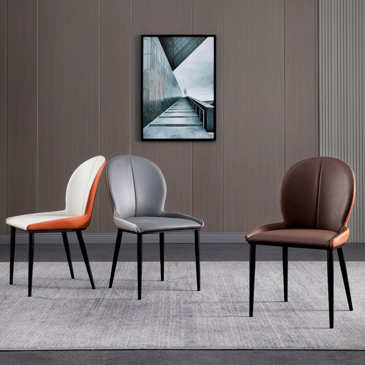 Modern Style Kitchen Metal Dining Chairs Wingback Dining Arm Side Chair Clearhalo ' kitchen&dining_furn' 'Dining Chairs' 'Dining Tables & Seating' 'dining_chair' 'furn' 'furn_dining_chair' 'Furniture' 'furniture_dining_chair' 'Kitchen & Dining Furniture' 'kitchen' 1200x1200_bda97317-8e84-4a9a-a3af-9d5d97407057