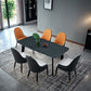 Stone Top Dining Table Contemporary Rectangle Table with 4 Legs in Black Clearhalo 'Dining Tables & Seating' 'Dining Tables' 'dining_table' 'furn' 'furn_dining_table' 'Furniture' 'furniture_dining_table' 'Kitchen & Dining Furniture' 'kitchen' 'kitchen_dining_table' 1200x1200_bda9b91e-f5e0-4761-850f-ce44bc92ce2f