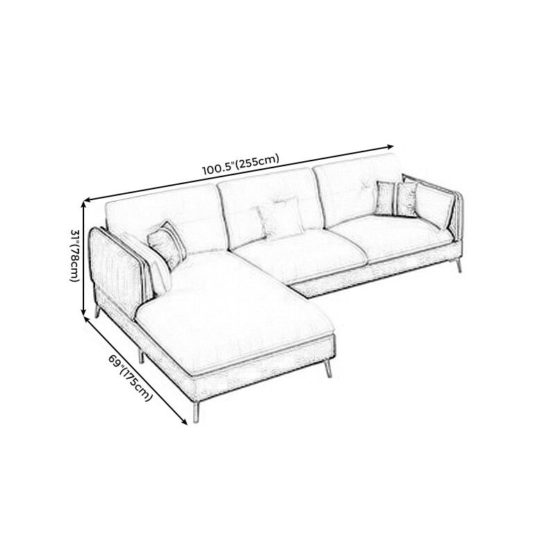 Tufted Back Faux leather Sofa Waterproof Sectional with Square Arms Clearhalo 'furn' 'furn_sectionals' 'Furniture' 'furniture_sectionals' 'kitchen' 'kitchen_sectionals' 'Living Room Furniture' 'Sectionals' 1200x1200_bdaa8413-31c3-43c8-a0e4-dc71653231bd