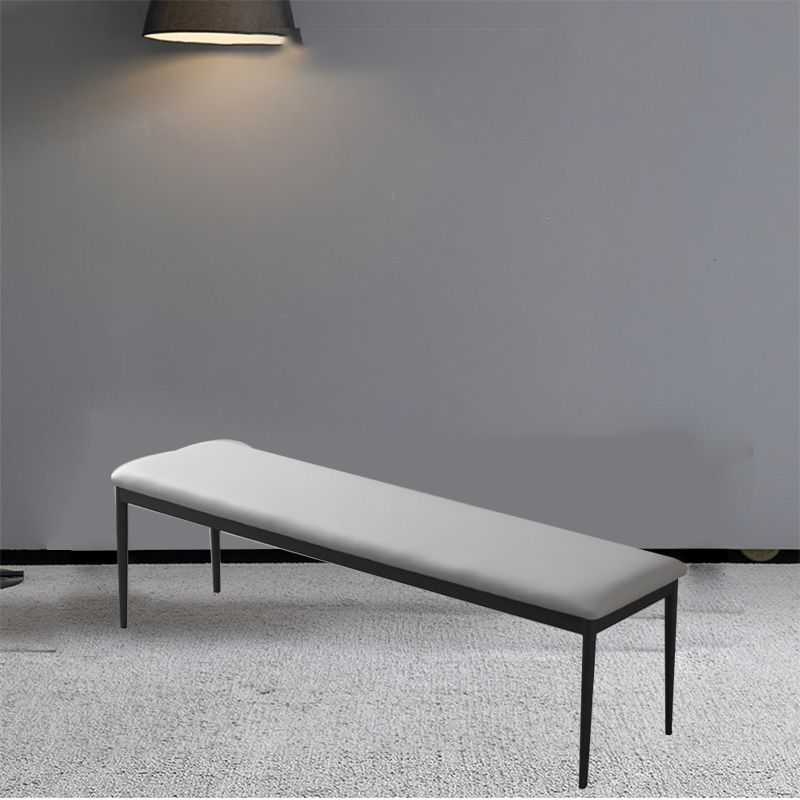 17.7"H Upholstered Seating Bench Cushioned Bench with Metal Legs Clearhalo 'Benches' 'Chairs & Seating' 'furn' 'furn_benches' 'Furniture' 'Living Room Furniture' 1200x1200_bdad382e-ab81-465d-8cf5-548855dbca9a