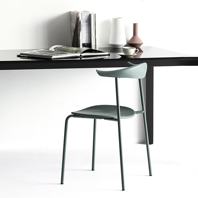 Industrial Open Back Dining Side Chair Matte Finish Armless Dining Side Chairs Clearhalo ' kitchen&dining_furn' 'Dining Chairs' 'Dining Tables & Seating' 'dining_chair' 'furn' 'furn_dining_chair' 'Furniture' 'furniture_dining_chair' 'Kitchen & Dining Furniture' 'kitchen' 1200x1200_bdad386a-c107-4625-8496-165802f95547