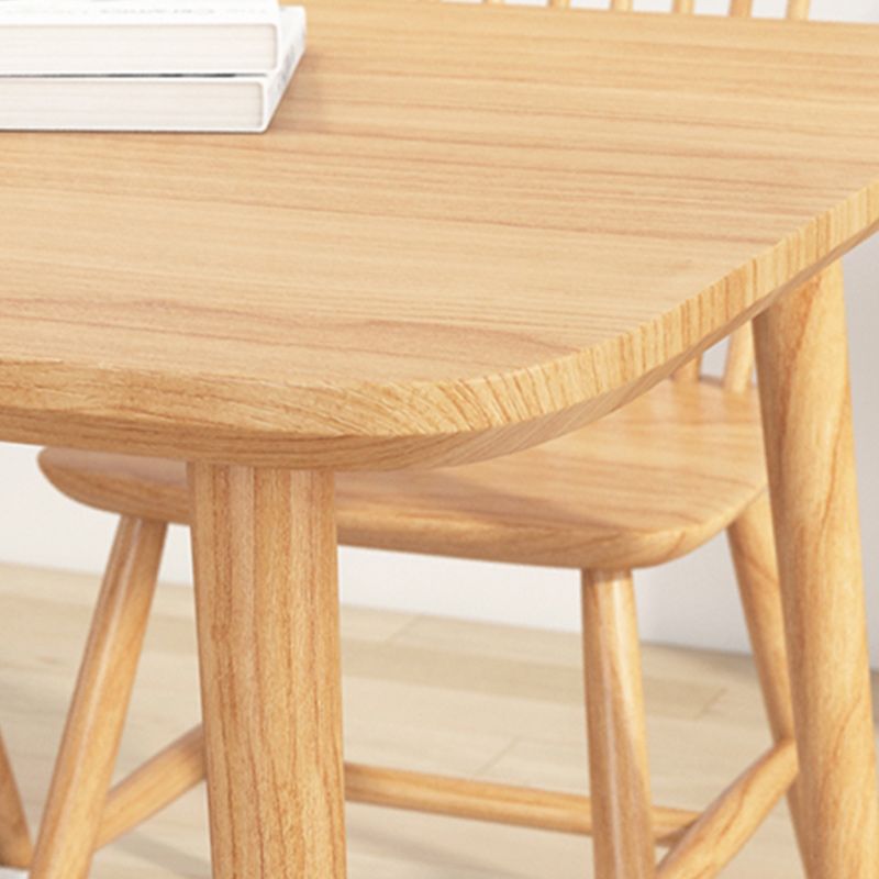 Modern Dining Set 1/2/5 Pcs Solid Wood Table with Cow Horn Chairs and Windsor Chairs Clearhalo 'Dining Room Sets' 'Dining Tables & Seating' 'dining_room_set' 'furn' 'furn_dining_room_set' 'Furniture' 'Kitchen & Dining Furniture' 1200x1200_bdad6d78-ae98-4ea4-806c-0fce37351f00