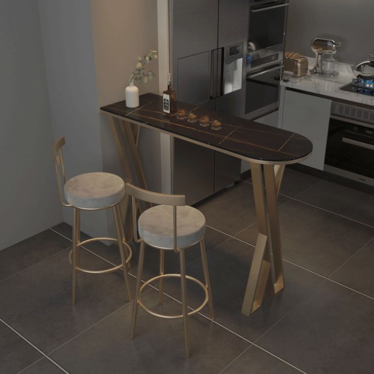 Contemporary 1/2/3/5 Pieces Bar Table Set Rectangle Bar Table with High Metal Stools Clearhalo 'Bar Furniture' 'furn' 'furn_home_bar_bar_sets' 'Furniture' 'Home Bars & Bar Sets' 'home_bar_bar_sets' 'Kitchen & Dining Furniture' 1200x1200_bdad82f8-0d9e-4272-aab4-8ed9861b1dac