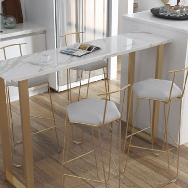 Fixed Table Counter Table Set Contemporary 1/2/3 Pieces Faux Marble Pub Table Set Clearhalo 'Bar Furniture' 'furn' 'furn_home_bar_bar_sets' 'Furniture' 'Home Bars & Bar Sets' 'home_bar_bar_sets' 'Kitchen & Dining Furniture' 1200x1200_bdade752-63a8-4552-8ba0-d6215bf923ce