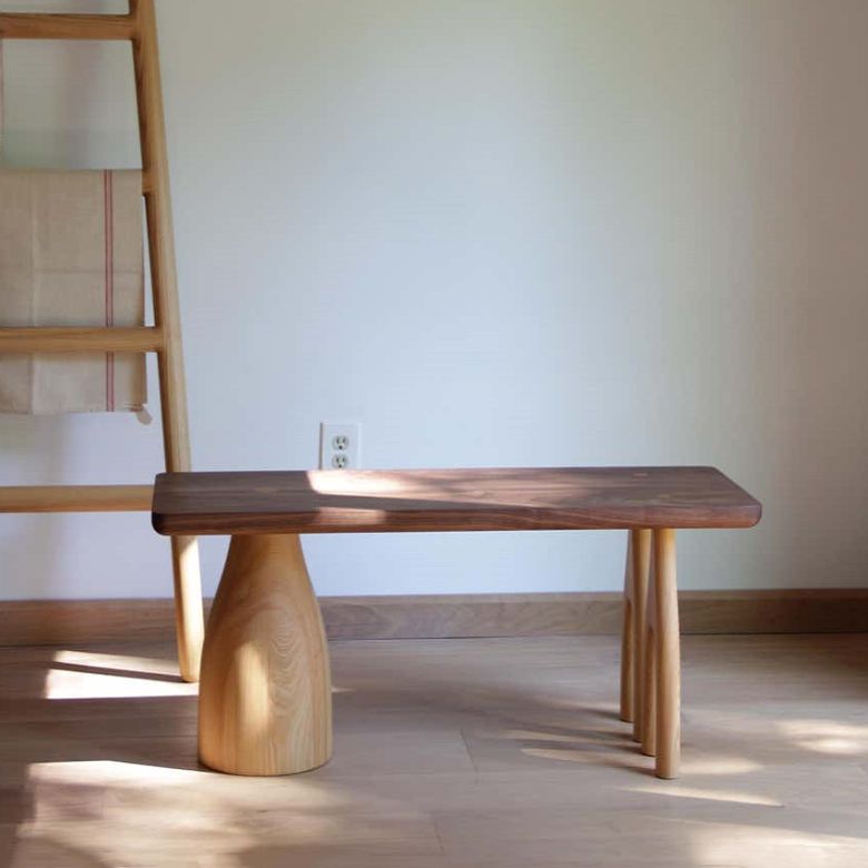 Conférence de bureau de forme rectangulaire Tableau de conférence 3 jambes en marron brun