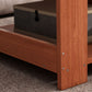 Modern Style Rectangular Wooden Table 4 Legs Base with Storage Rack Coffee Table