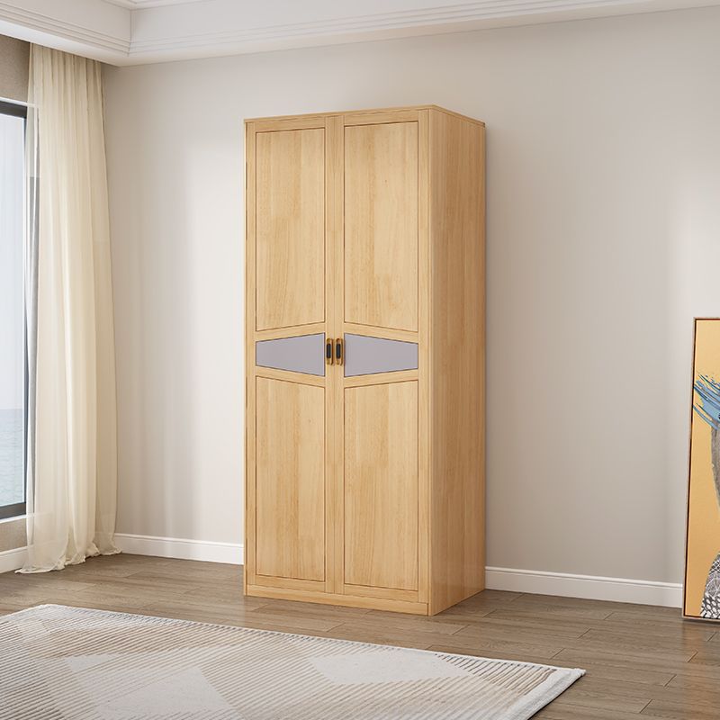 Freistehende massive Holzrahmengarderobe traditioneller Garderobe mit Regalen