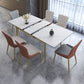 Glam Scalable Dinette Set 1/4/7 Pieces Rectangle Dining Table Set with Sintered Stone Top Clearhalo 'Dining Room Sets' 'Dining Tables & Seating' 'dining_room_set' 'furn' 'furn_dining_room_set' 'Furniture' 'furniture_dining_room_set' 'Kitchen & Dining Furniture' 1200x1200_bdb46954-80ef-4da5-92c2-22ffcc9f0663