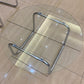 Contemporary Round Glass Top Cocktail Table with Sled Steel Base Clearhalo 'Coffee & Accent Tables' 'Coffee Tables' 'coffee_tables' 'furn' 'furn_coffee_tables' 'Furniture' 'Living Room Furniture' 1200x1200_bdb4ed7e-2fa0-49aa-8e59-6984b558de5d