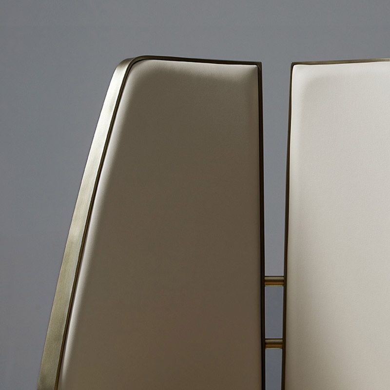 Küche Glam Dining Armless Stuhl Wingback Metallbeinseitenstuhl