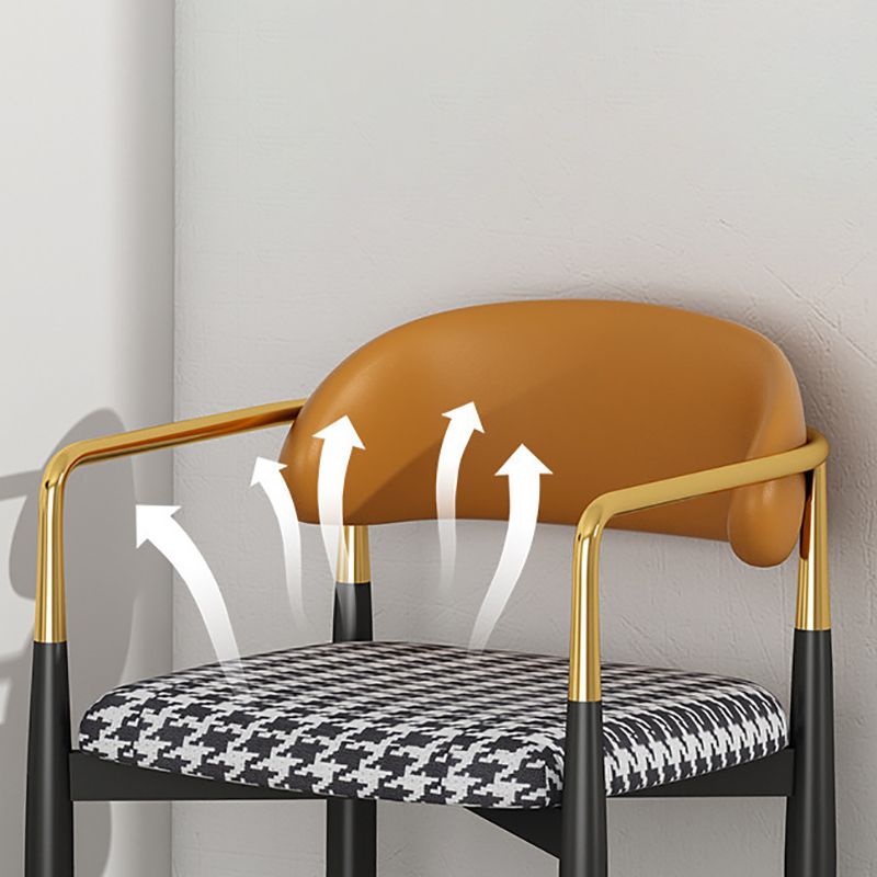 Sedia da pranzo moderno da pranzo in metallo sedia da sala da pranzo aperto