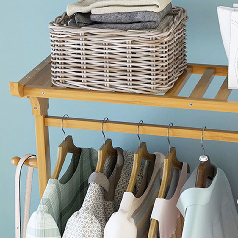 Appuntamento per abiti moderni in legno massiccio di cappotto indipendente con ripiani di stoccaggio