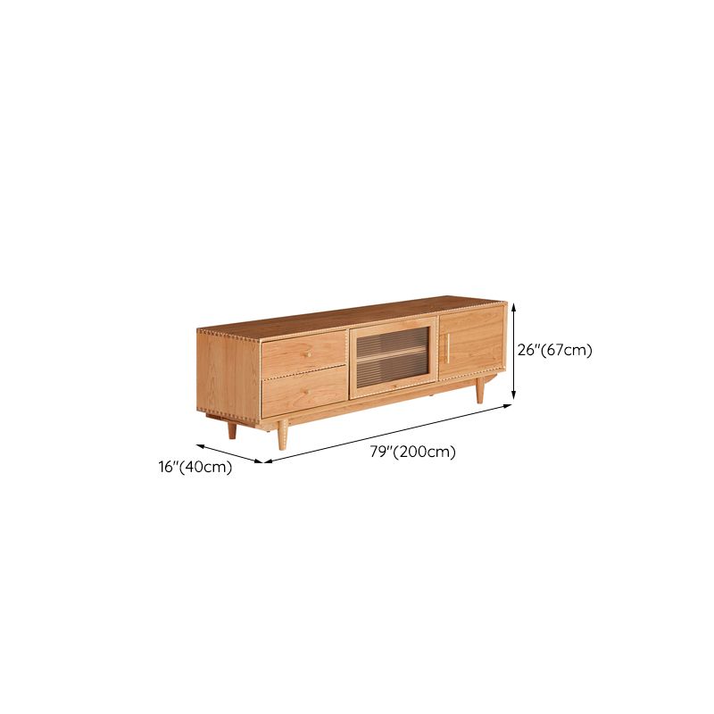 Scandinavian TV Media Console Solid Wood TV Stand for Living Room Clearhalo 'furn' 'furn_tv_stands_entertainment_centers' 'Furniture' 'Living Room Furniture' 'TV Stands & Entertainment Centers' 'TV Stands & Media Storage Furniture' 'tv_stands_entertainment_centers' 1200x1200_bdb79da8-c0fa-47c0-ac92-16737c623b9a