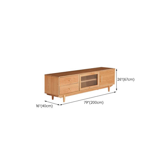Scandinavian TV Media Console Solid Wood TV Stand for Living Room Clearhalo 'furn' 'furn_tv_stands_entertainment_centers' 'Furniture' 'Living Room Furniture' 'TV Stands & Entertainment Centers' 'TV Stands & Media Storage Furniture' 'tv_stands_entertainment_centers' 1200x1200_bdb79da8-c0fa-47c0-ac92-16737c623b9a