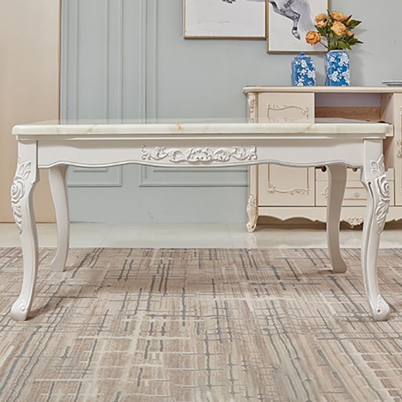 Victorian Marble Table Set of 5/7 with Rectangle Table Caved Dining Set with Textile Chairs Clearhalo 'Dining Room Sets' 'Dining Tables & Seating' 'dining_room_set' 'furn' 'furn_dining_room_set' 'Furniture' 'furniture_dining_room_set' 'Kitchen & Dining Furniture' 'kitchen&dining_furn' 'kitchen' 1200x1200_bdba33c6-9030-4587-8727-d866982134fa