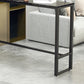 Industrial Style Rectangle Bar Table Faux Marble Bar-Height Bar Dining Table Clearhalo 'Bar Furniture' 'Bar Tables' 'bar_tables' 'furn' 'furn_bar_tables' 'Furniture' 'Kitchen & Dining Furniture' 1200x1200_bdba4cb7-acd4-4d2b-a288-340e716eb058