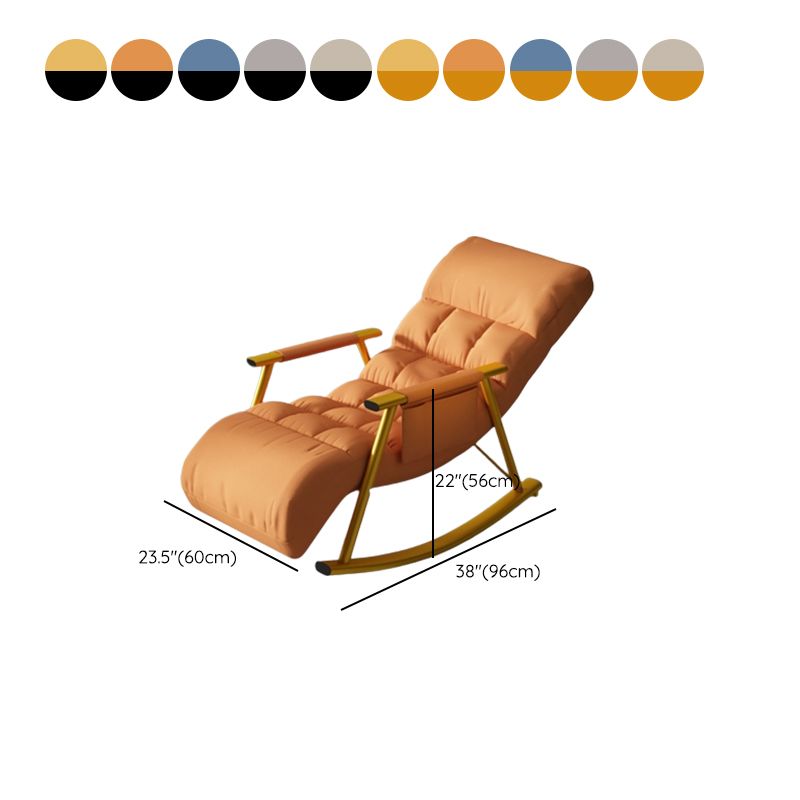 Silla de metal de mecedora moderna Silla de metal con cojines