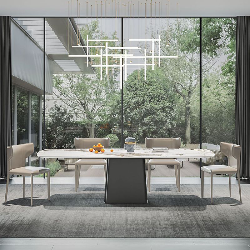 Designer Style 1/3/4/5 Pieces Dining Sets Sintered Stone Dining Table Set Clearhalo 'Dining Room Sets' 'Dining Tables & Seating' 'dining_room_set' 'furn' 'furn_dining_room_set' 'Furniture' 'furniture_dining_room_set' 'Kitchen & Dining Furniture' 1200x1200_bdbaf96b-bfbd-4251-85ec-ae325f6b1c6c