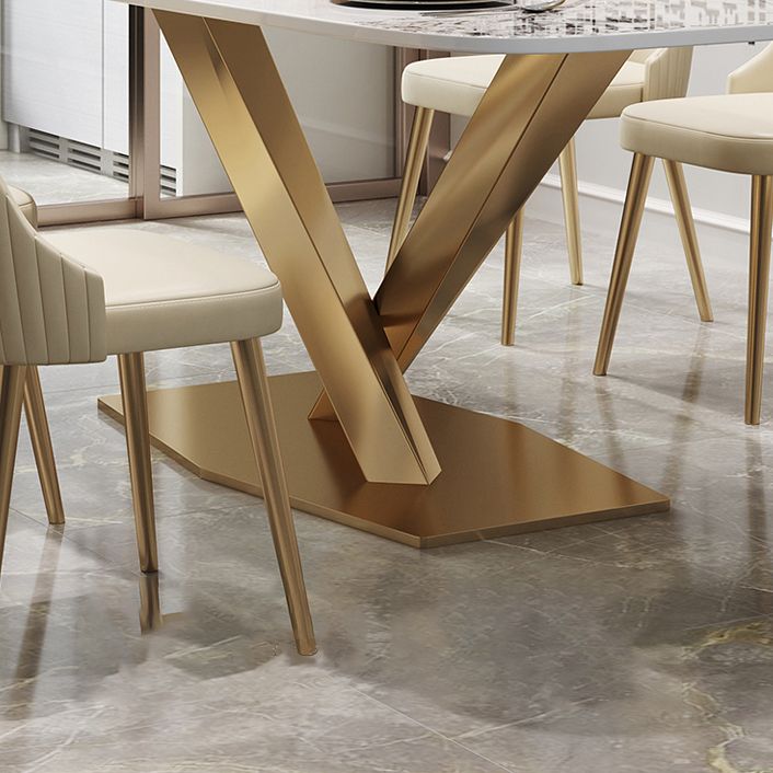 Traditional Luxury Dining Table Rectangle Sintered Stone Table with Gold Frame for Home Clearhalo ' dining_table' 'Dining Tables & Seating' 'Dining Tables' 'furn' 'furn_dining_table' 'Furniture' 'furniture_dining_table' 'Kitchen & Dining Furniture' 'kitchen&dining_furn' 'kitchen' 'kitchen_dining_table' 1200x1200_bdbc213c-7e85-412a-a730-ccfb85e0d0cb