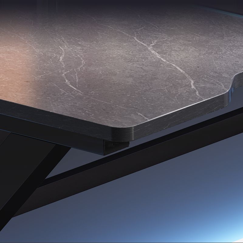 Bureau d'ordinateur en pierre industrielle bureau de bureau avec les jambes