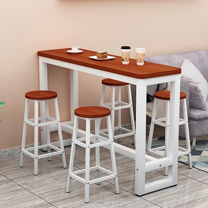 Modern Style Wood Bar Stool Table Rectangle Bar Table for Cafe and Breakroom Clearhalo 'Bar Furniture' 'Bar Tables' 'bar_tables' 'furn' 'furn_bar_tables' 'Furniture' 'Kitchen & Dining Furniture' 1200x1200_bdbd604c-37b7-47e9-a07e-e42fc4a433c5