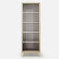 Glam Engineered Wood Bookcase Standard Closed Back Bookshelf with Cabinets