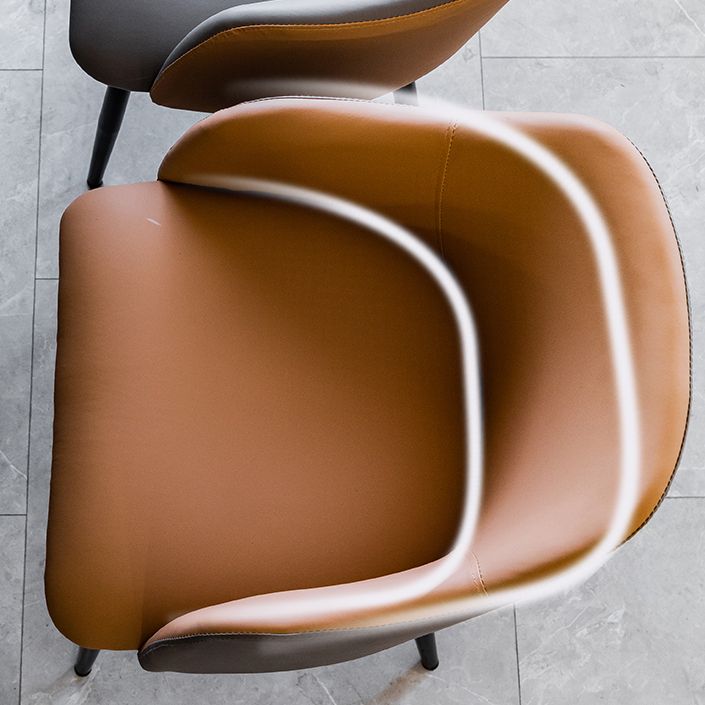 Scandinavian Home Arm Chair Parsons Back Upholstered Metal Dining Room Chair Clearhalo ' kitchen&dining_furn' 'Dining Chairs' 'Dining Tables & Seating' 'dining_chair' 'furn' 'furn_dining_chair' 'Furniture' 'furniture_dining_chair' 'Kitchen & Dining Furniture' 'kitchen' 1200x1200_bdbf2f74-1751-4bf3-a69d-c0f106cbb7c3