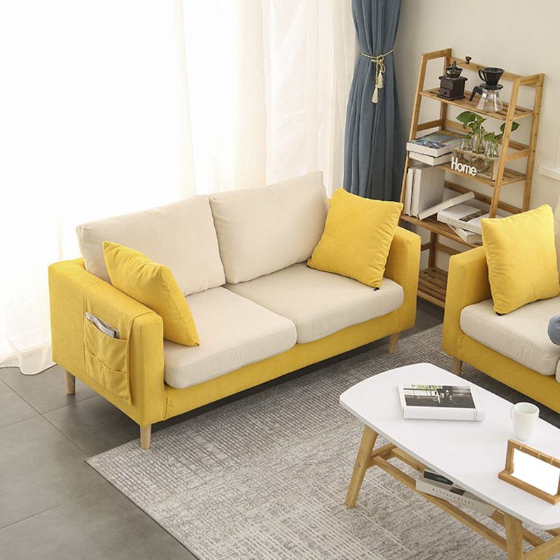 Square Arm Loveseat Polish Finish Sofa for Living Room and Home Clearhalo 'furn' 'furn_sofas' 'Furniture' 'furniture_sofas' 'kitchen' 'kitchen_sofas' 'Living Room Furniture' 'Sofa' 'sofas' 1200x1200_bdbf8101-f358-474d-b9d5-10a1f83d9d06