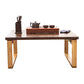 Scandinavian Square Wood Coffee Table Folding 2 Legs Cocktail Table