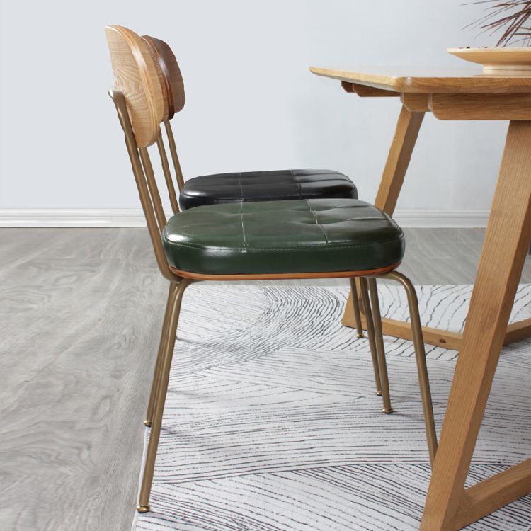 Industrial Style Upholstered Armless Dining Chairs Open Back Dining Side Chairs for Kitchen Clearhalo ' kitchen&dining_furn' 'Dining Chairs' 'Dining Tables & Seating' 'dining_chair' 'Furniture' 'furniture_dining_chair' 'Kitchen & Dining Furniture' 'kitchen' 1200x1200_bdc2191b-970e-4e74-92bf-3e3df8f36104