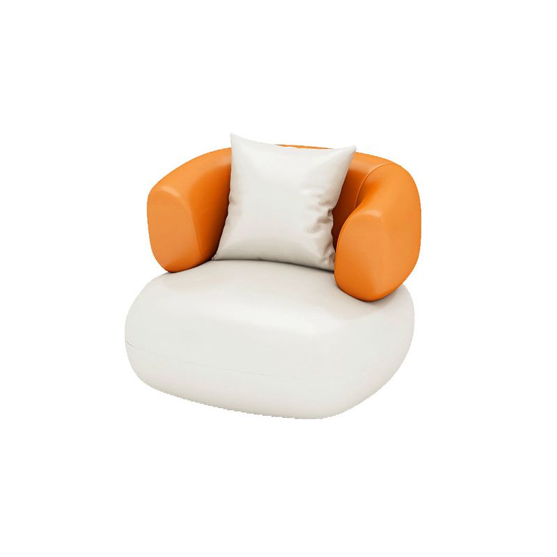 Faux leer gebogen bank moderne hellende armbank voor woonkamer