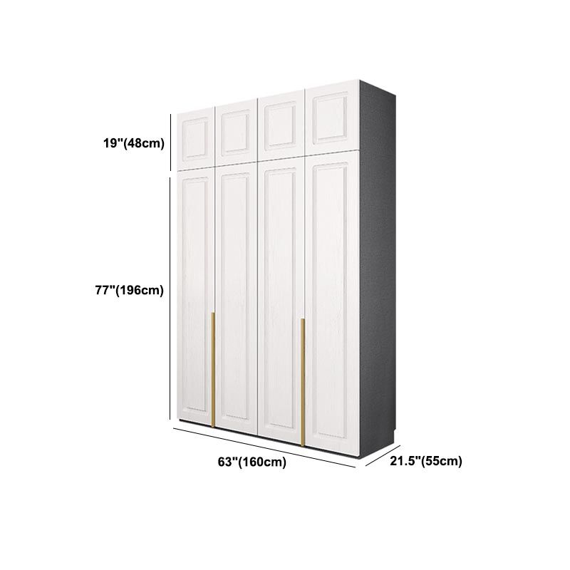 Moderne Kleiderschrank weiße Farbe Holzgarderobe Kleiderschrank mit Schublade