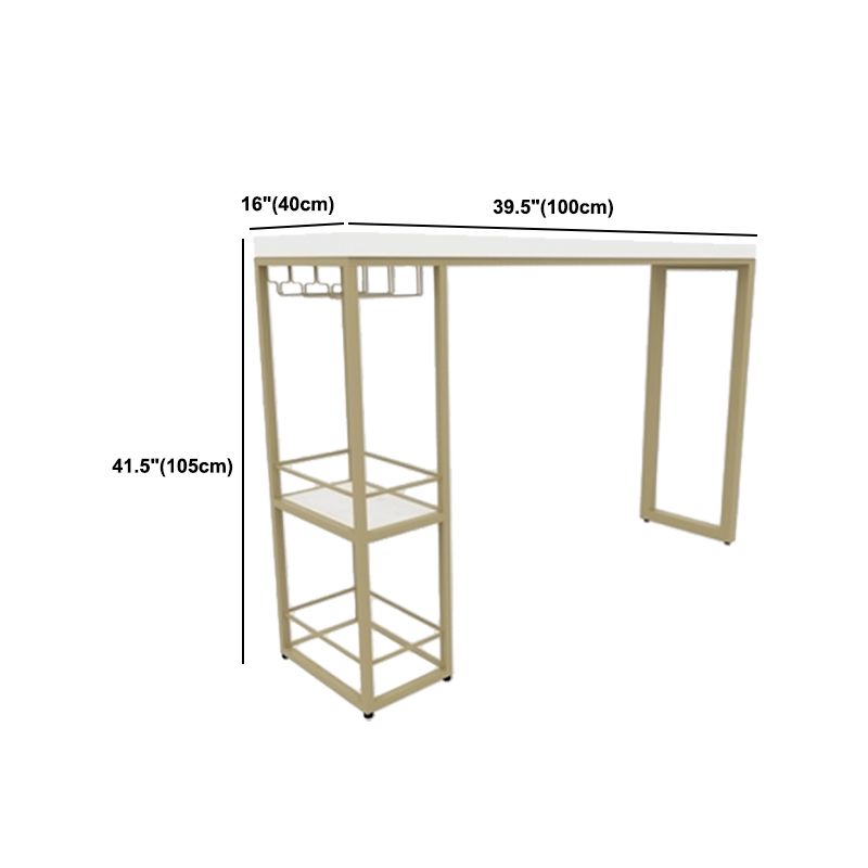 Glam 1/3 Pieces Bar Table Set Rectangle Stone Counter Table with Stools for Dining Room Clearhalo 'Bar Furniture' 'furn' 'furn_home_bar_bar_sets' 'Furniture' 'Home Bars & Bar Sets' 'home_bar_bar_sets' 'Kitchen & Dining Furniture' 1200x1200_bdc35791-75b6-4cf5-adcd-e00307b3f5e6