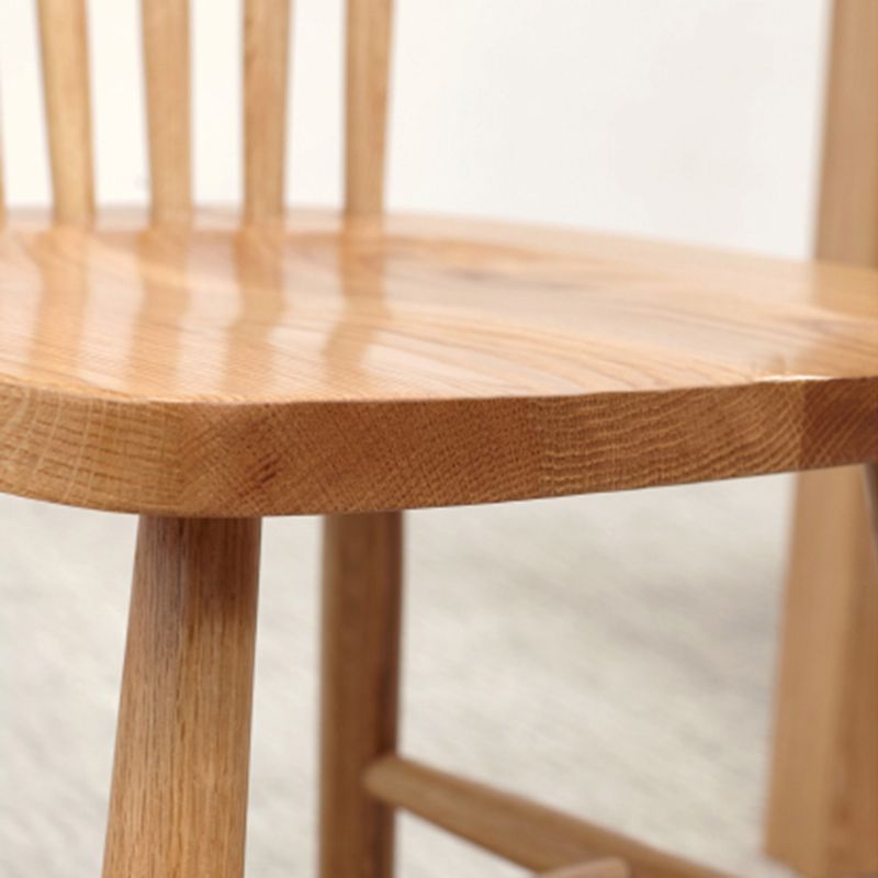 Sedia laterale in legno massiccio contemporaneo Finitura metallica sedia Windsor interno