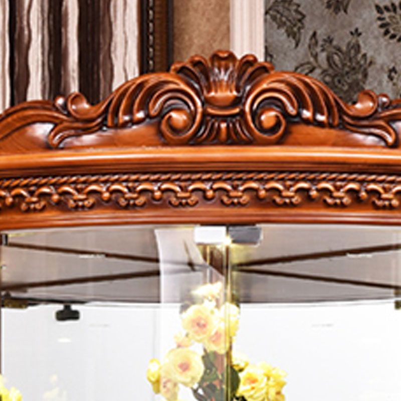 Glas in stand met vaste houten rustieke knoppen Accentkast met deuren