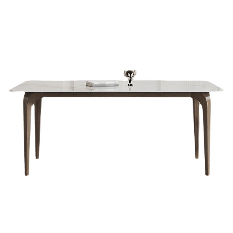 焼結石白ダイニングテーブル工業スタイル4脚のテーブルダイニングルーム用