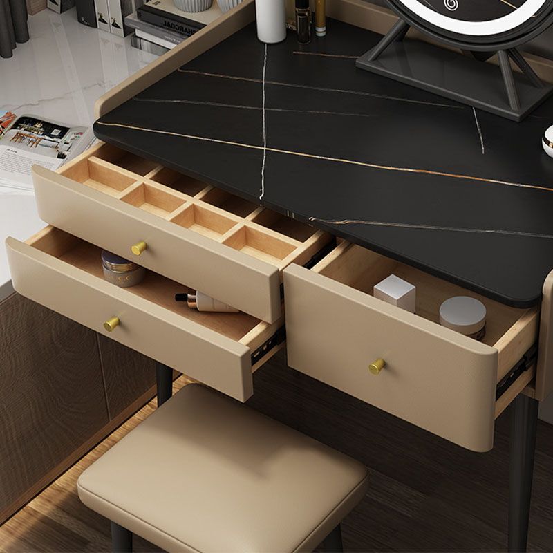 Make-up Eitelkeit mit 3 Schubladen mit Make-up-Tisch und Hocker zeitgemäß