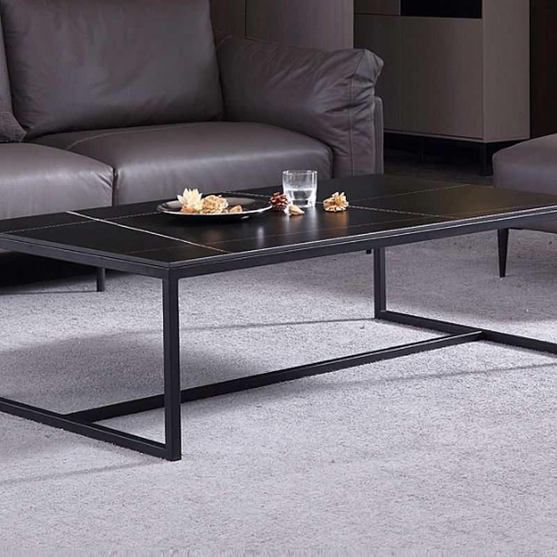 Table basse rectangulaire Trestle 1, finition noire ardoise