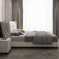 Contemporary Tufted Standard Bed with Wingback Headboard and Legs