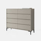 15.6-inch Width Contemporary Storage Chest Stone Dresser with 8 Drawers