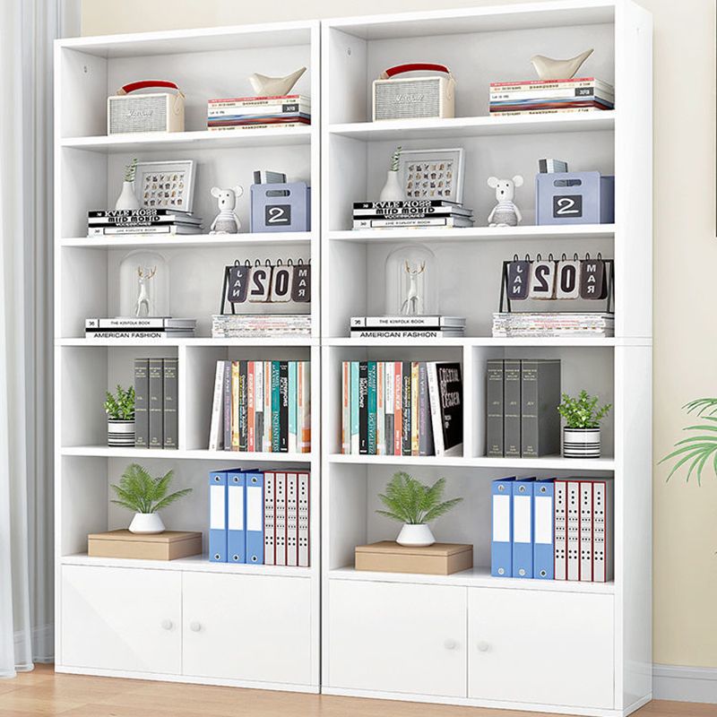 Contemporary Wood Bookshelf Standard Shelf Bookcase for Home Office