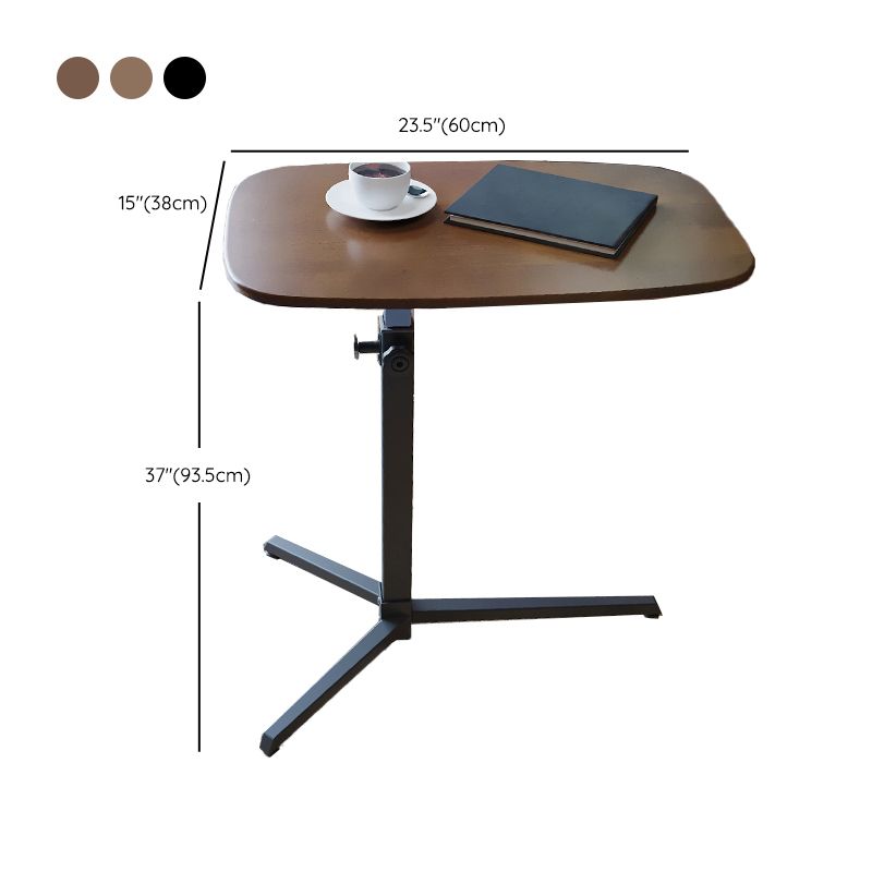Mesa del lado del pedestal de madera moderno mesa de esquina ovalada minimalista
